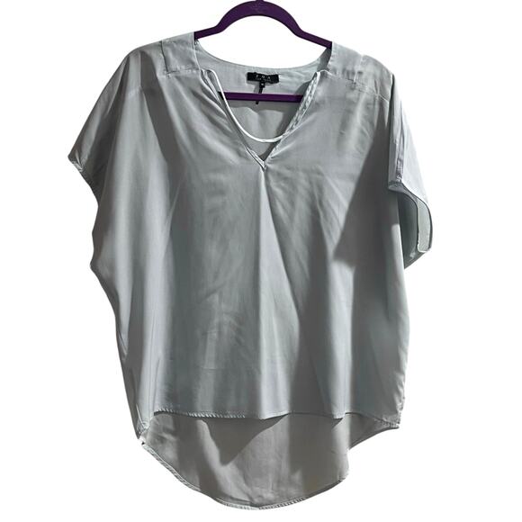 ZOA New York Light Blue V-Neck Blouse - EUC M - Picture 1 of 6